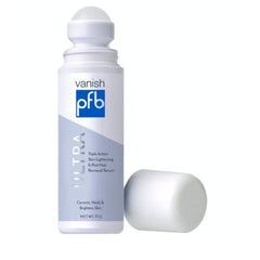 PFB Vanish Ultra : bouteille et applicateur roll-on pour une application précise.