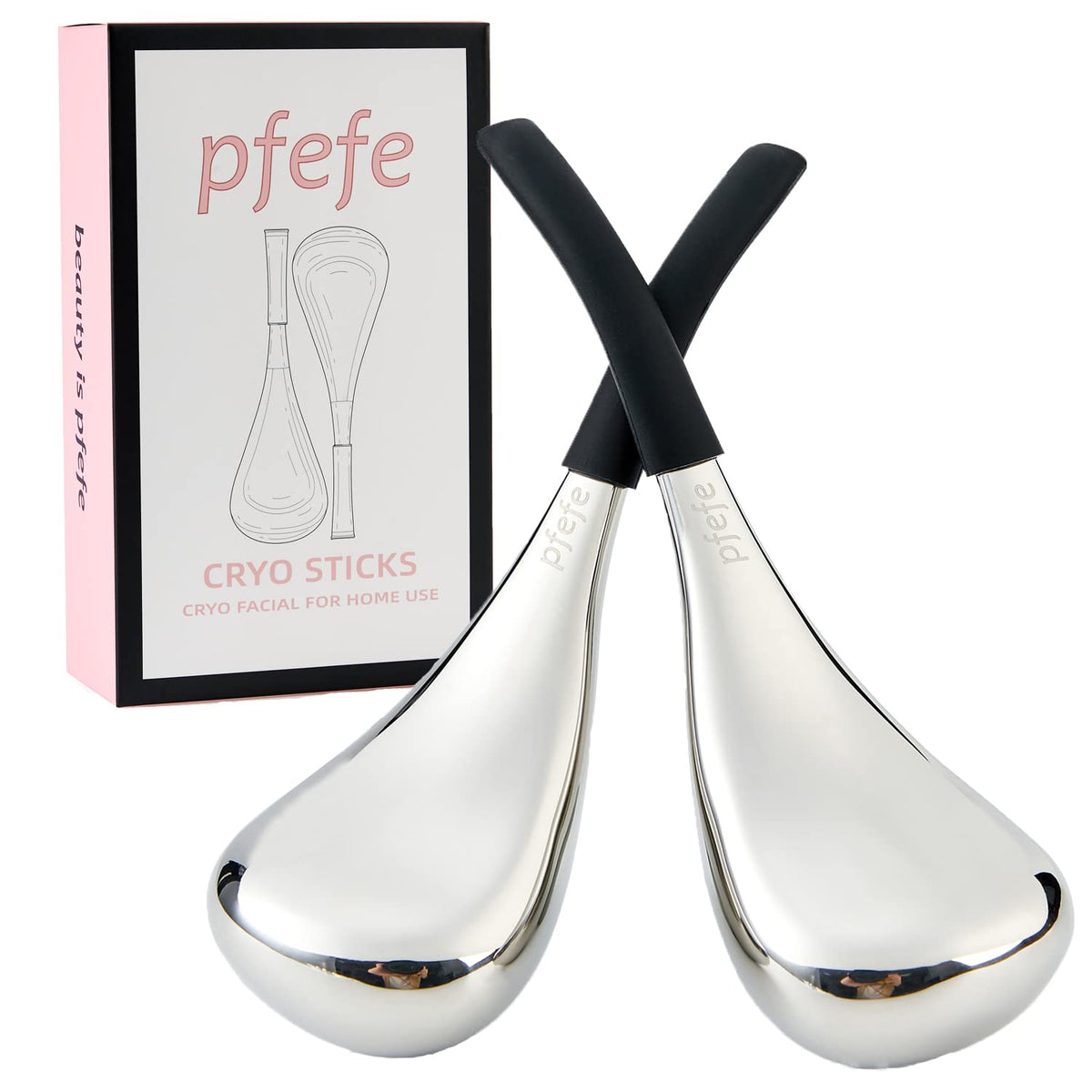 Pfefe globes glace visage ensemble, soin rafraîchissant et raffermissant.