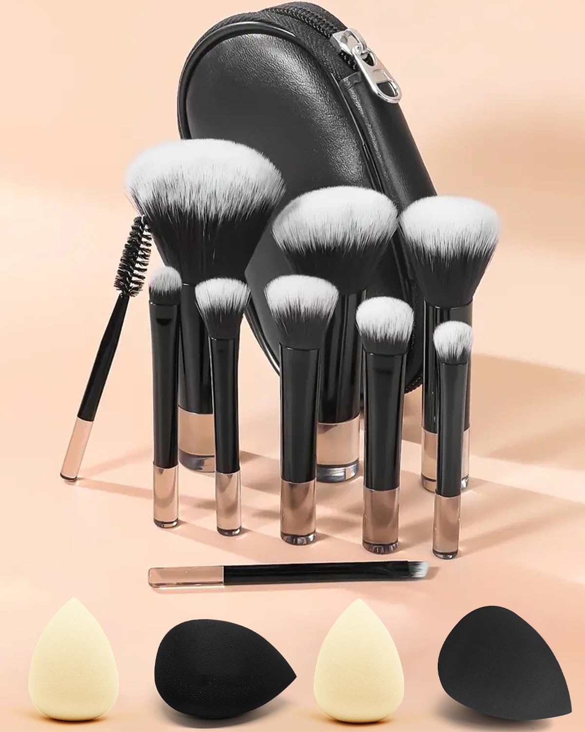 PGRODE ensemble pinceaux voyage 14 pièces pour un look complet en déplacement.