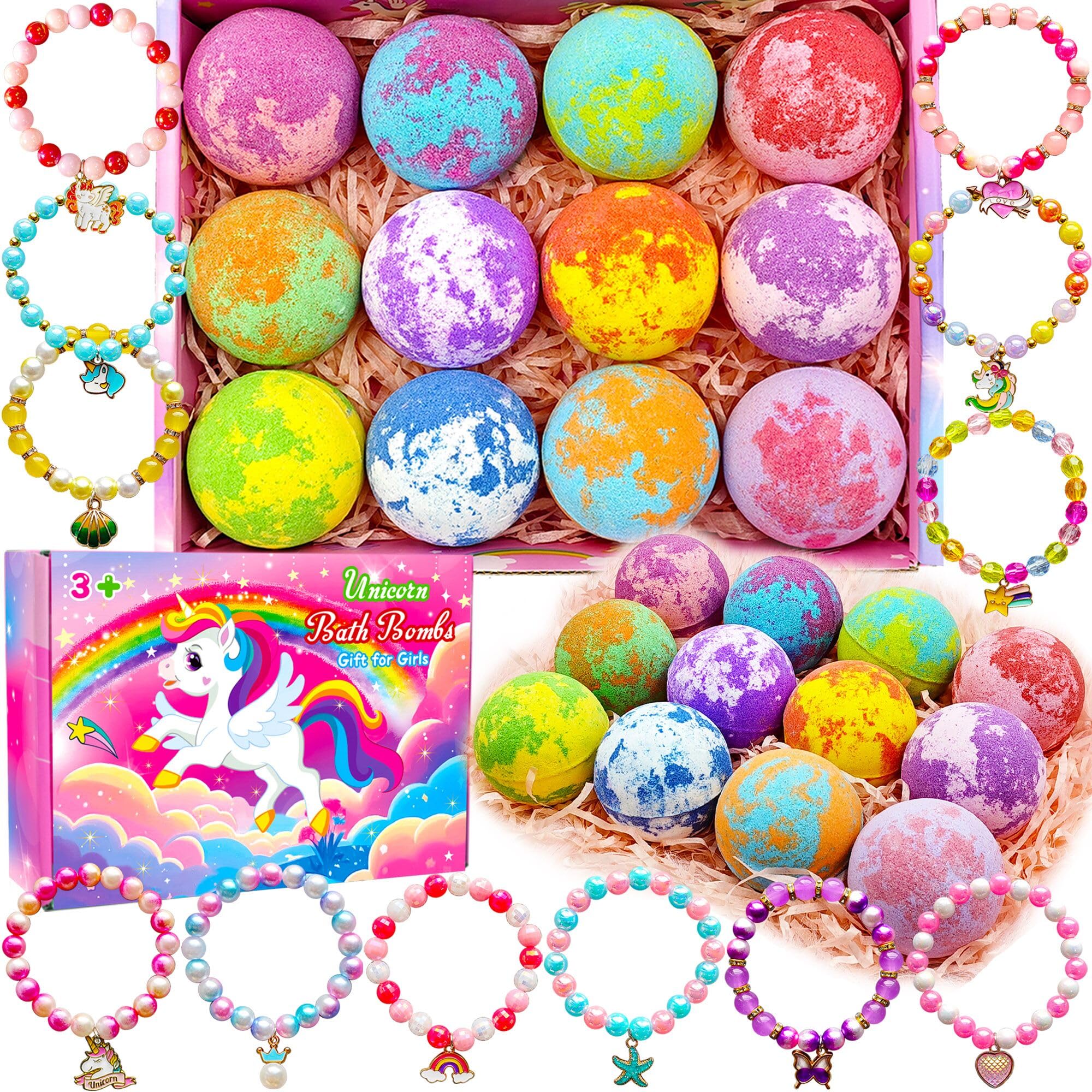Bombe de bain Phaorui licorne avec bijou surprise à l’intérieur, expérience amusante pour enfant