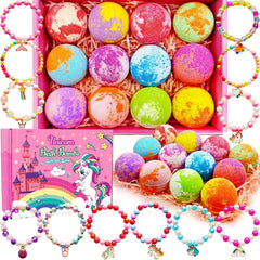 Phaorui boules de bain licorne – coffret cadeau attrayant, idéal pour un anniversaire.