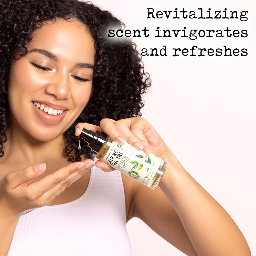 PHARM TO TABLE Huile Arbre à thé – soin nocturne pour cheveux plus forts et brillants