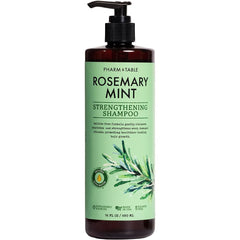 Shampoing PHARM TO TABLE Romarin Menthe – bouteille 480 ml, nettoyage en douceur et parfum vivifiant.