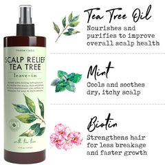 PHARM TO TABLE scalp treatment application shows soothing formula.