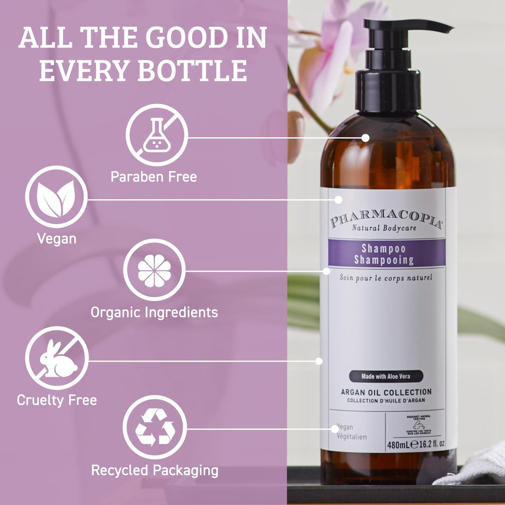 Texture douce du shampoing Pharmacopia pour un lavage agréable