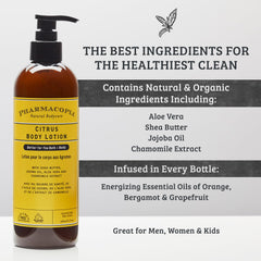 Pharmacopia Lotion Citrus, application massage : pénétration légère et agréable.
