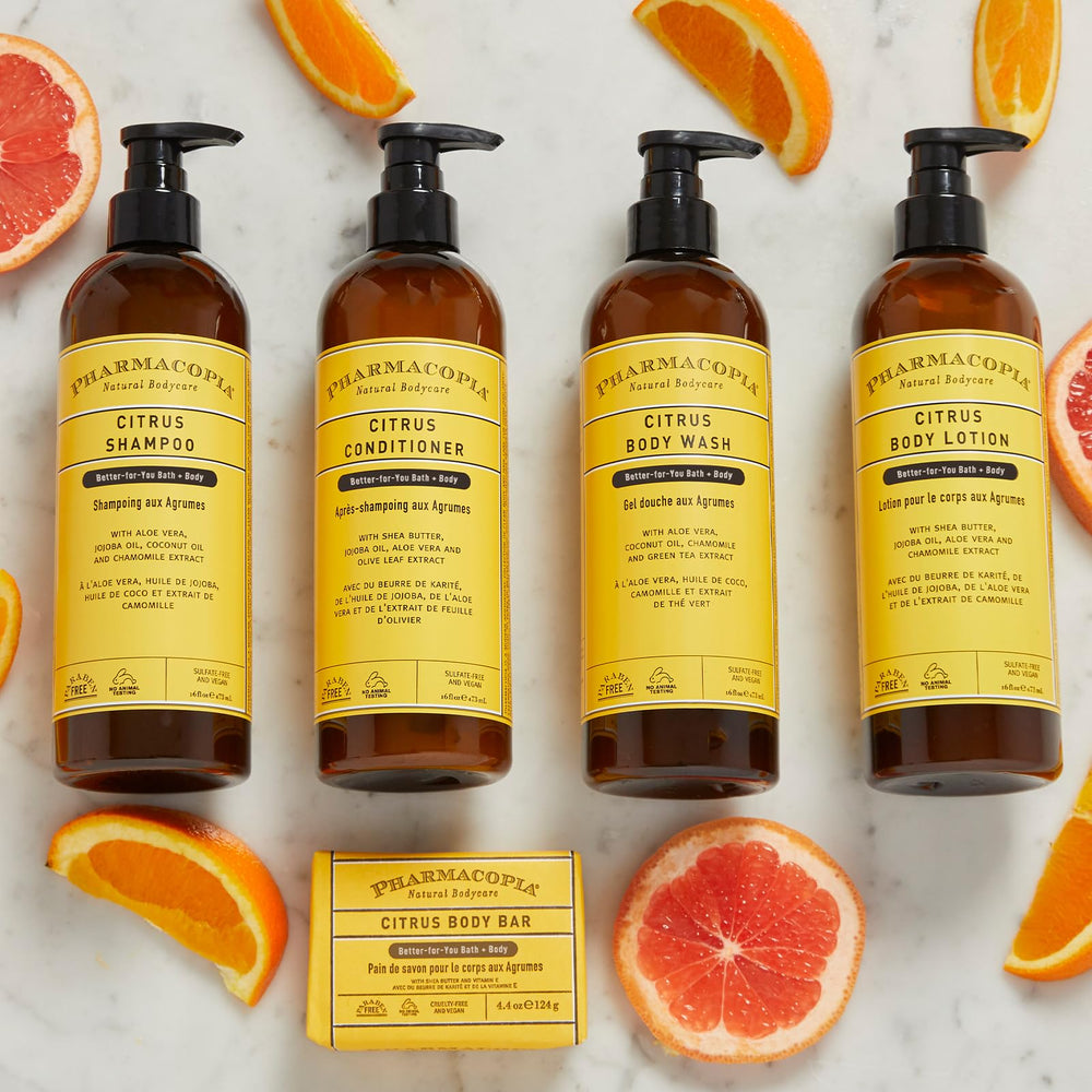 Pharmacopia Lotion Citrus, sans parabènes : soin doux et naturel.