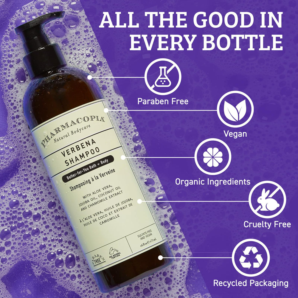 Pharmacopia Shampoing Verveine aloevera douceur et hydratation durable