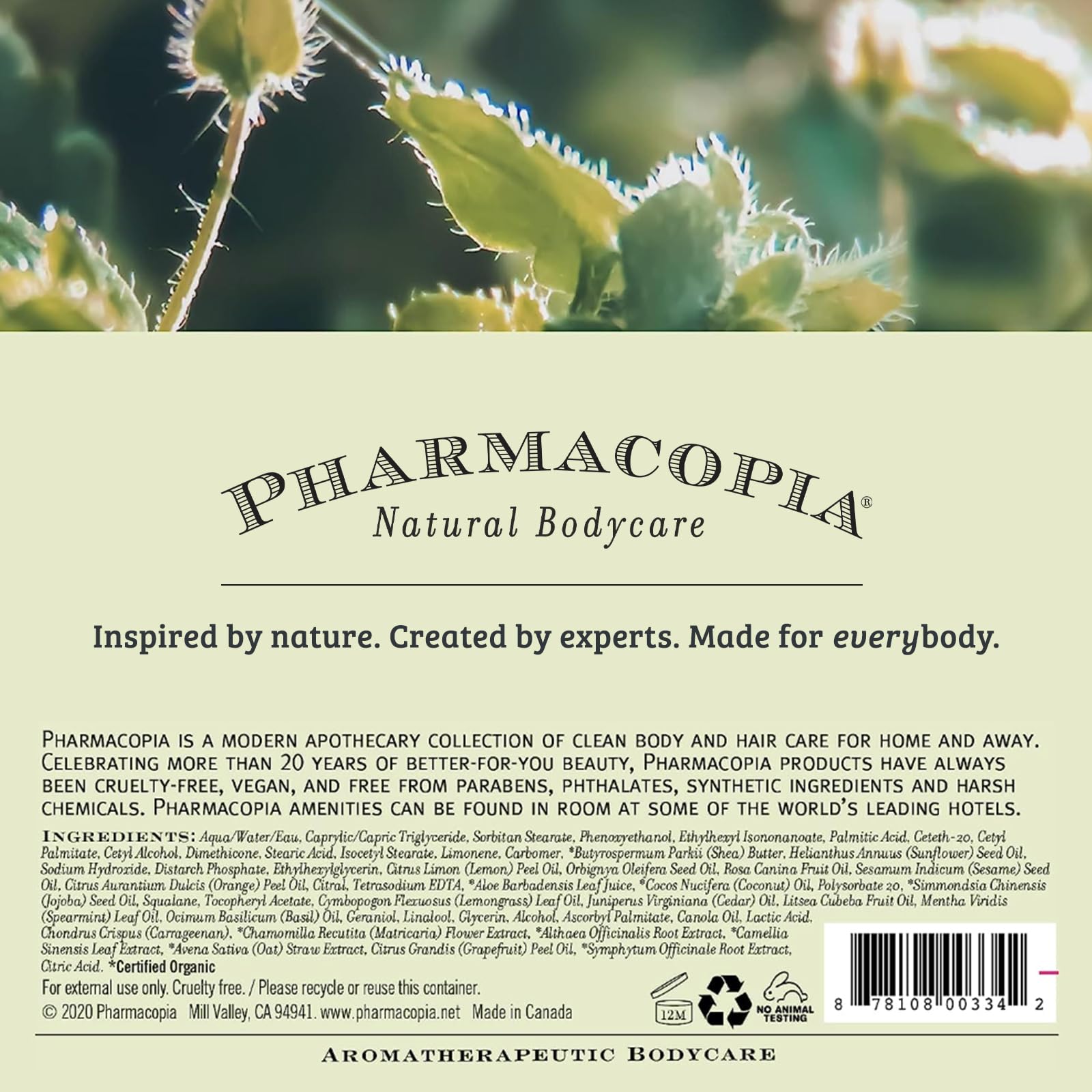 Pharmacopia Shampoing Verveine emballage PCR démarche écoresponsable