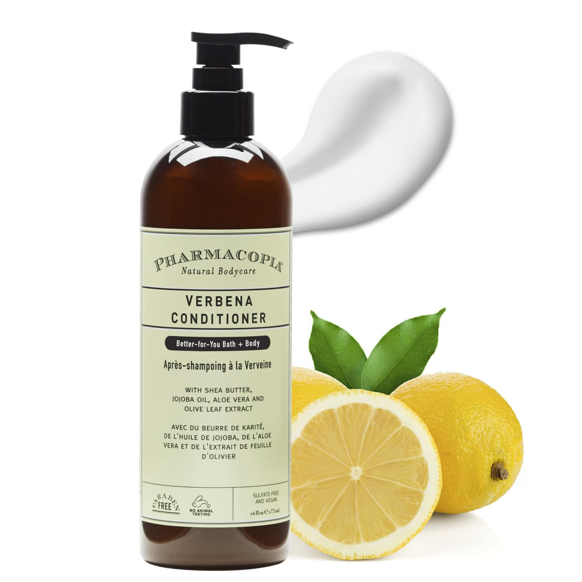 Pharmacopia Verbena Conditionneur Bouteille: hydratation légère pour cheveux doux et faciles à démêler