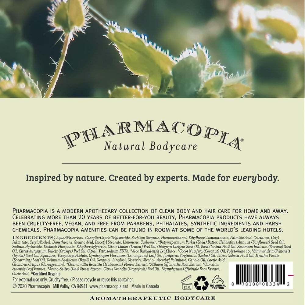 Pharmacopia Verbena : emballage recyclable et écoresponsable.
