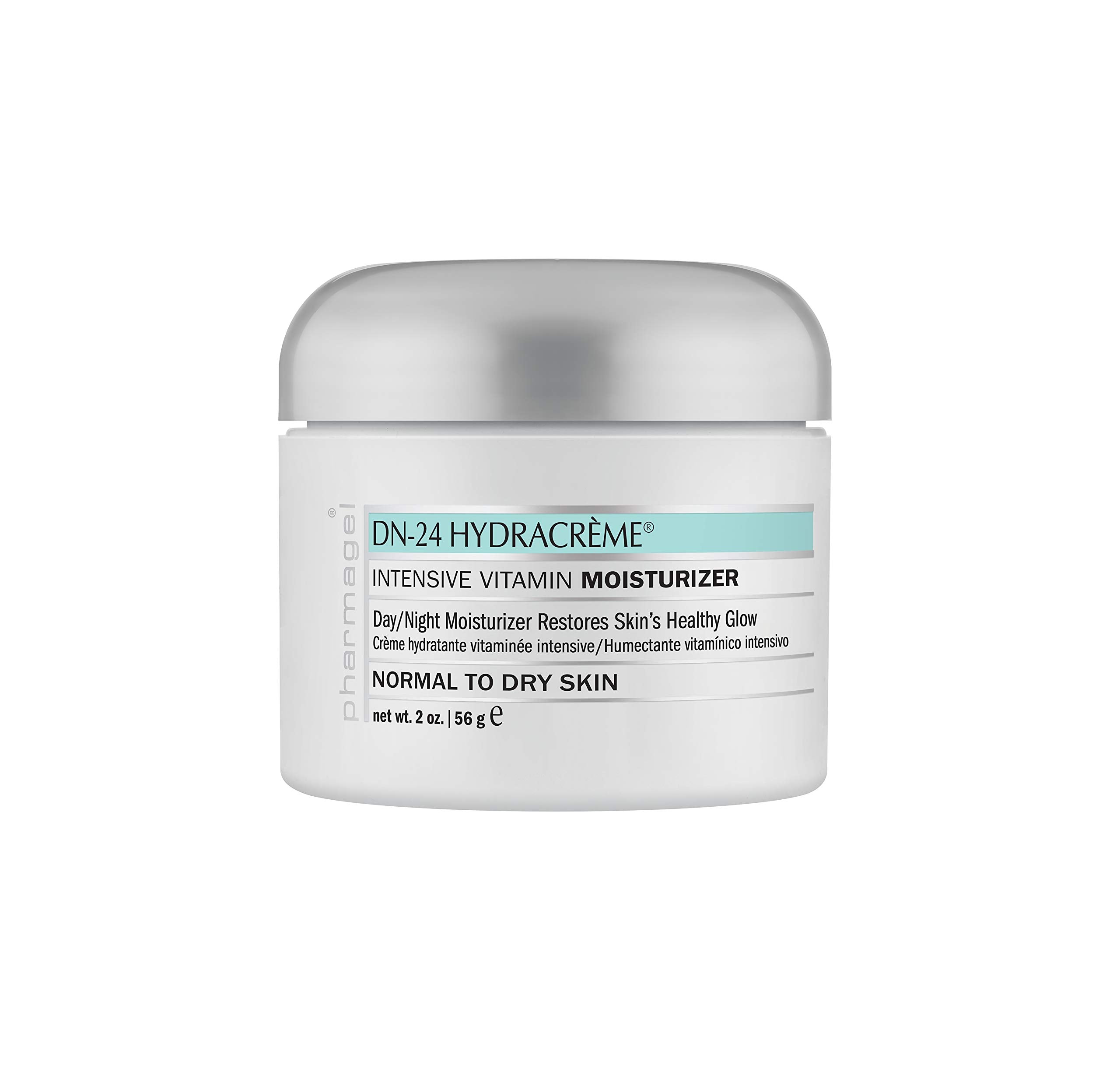 Étiquette Pharmagel DN-24 Hydracrème indiquant les ingrédients riches en vitamines.