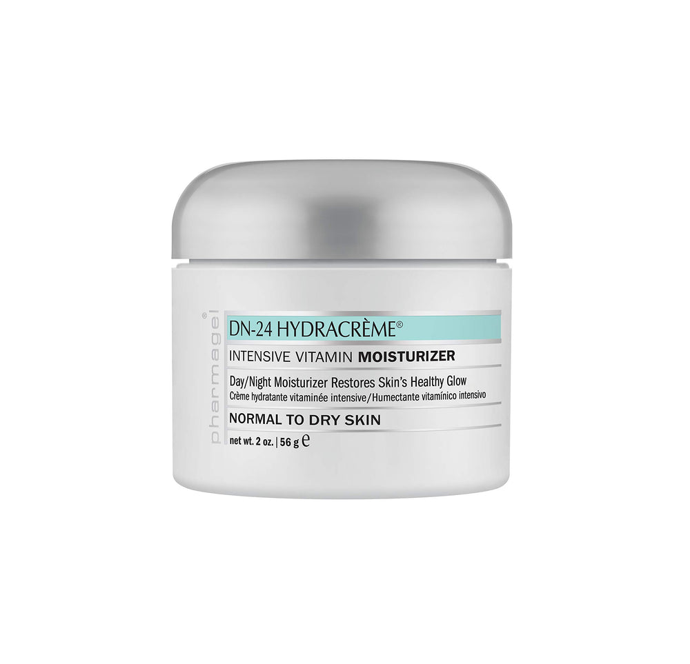 Étiquette Pharmagel DN-24 Hydracrème indiquant les ingrédients riches en vitamines.