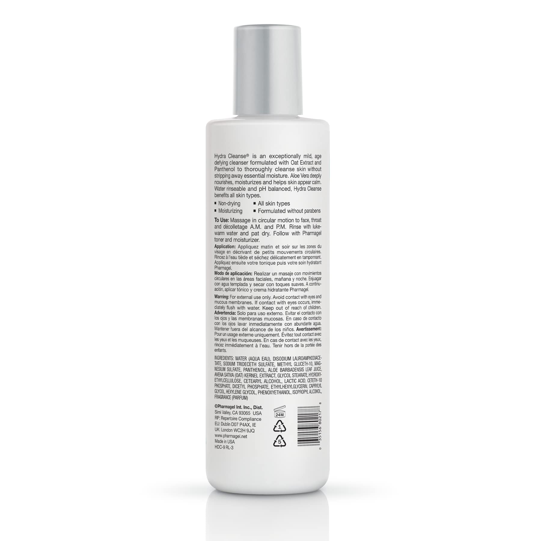 Pharmagel Hydra Cleanse creme-douce hydratante pour peau sensible et mature.