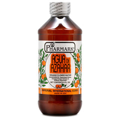 Pharmark eau de fleur d’oranger, flacon prêt pour usage quotidien.