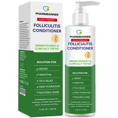 PHARMBANNER Après-shampooing Folliculite, bouteille fraîche, apaise le cuir chevelu.