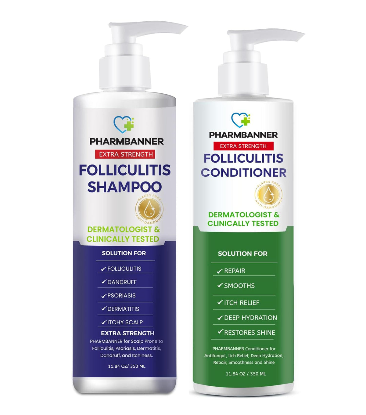 PHARMBANNER shampooing-bouteille : rafraîchit le cuir chevelu sensible et purifie
