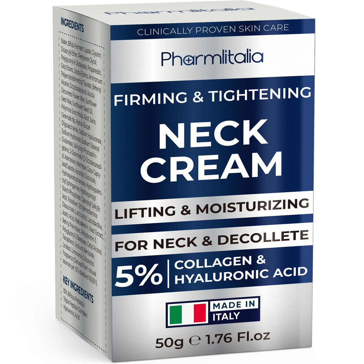 Pharmlitalia crème cou fermeté: soutien et contour net.