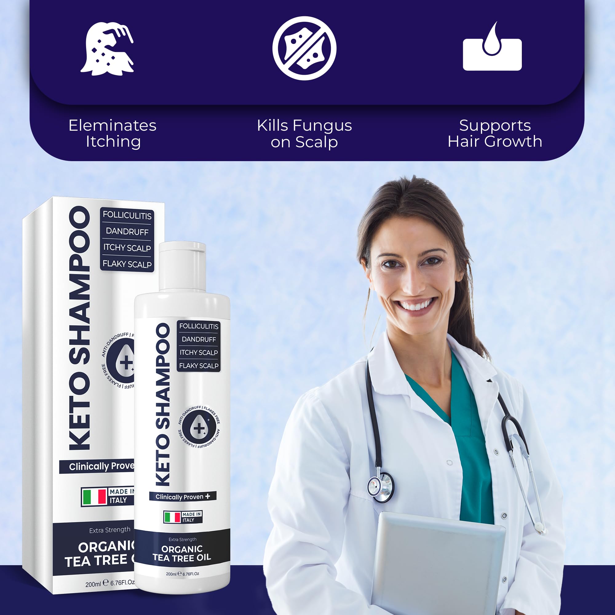 Pharmlitalia shampoo application cheveux – facilite le rituel de lavage et laisse les cheveux propres.