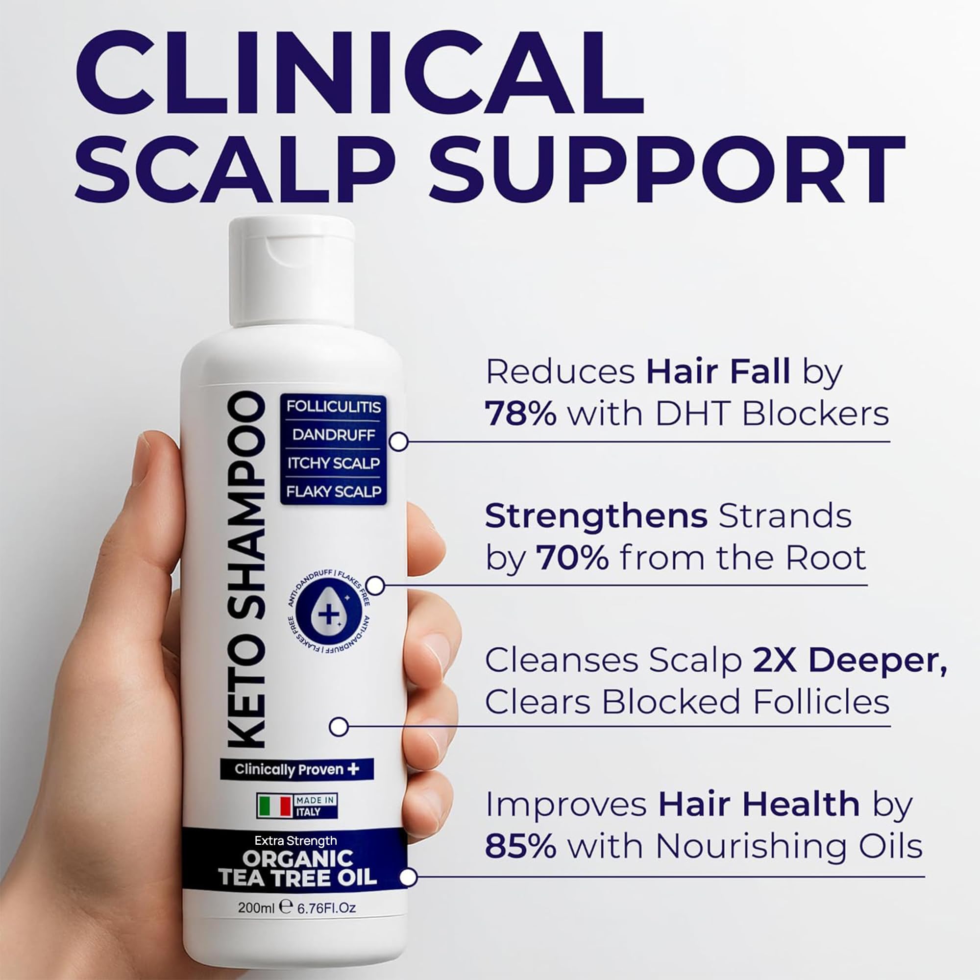 Pharmlitalia shampoo mousse douce – texture mousseuse qui caresse le cuir chevelu.