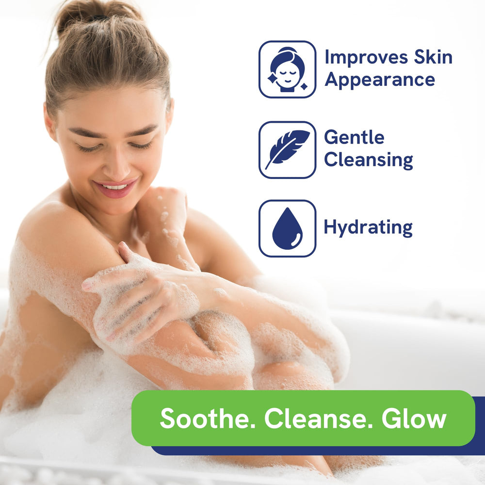 Aloe vera apaisant intégré au nettoyant pHat 5.5 pour peau sensible.