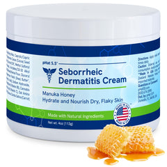 pHat 5.5 crème apaisante dans le pot, apaise les démangeaisons et hydrate.