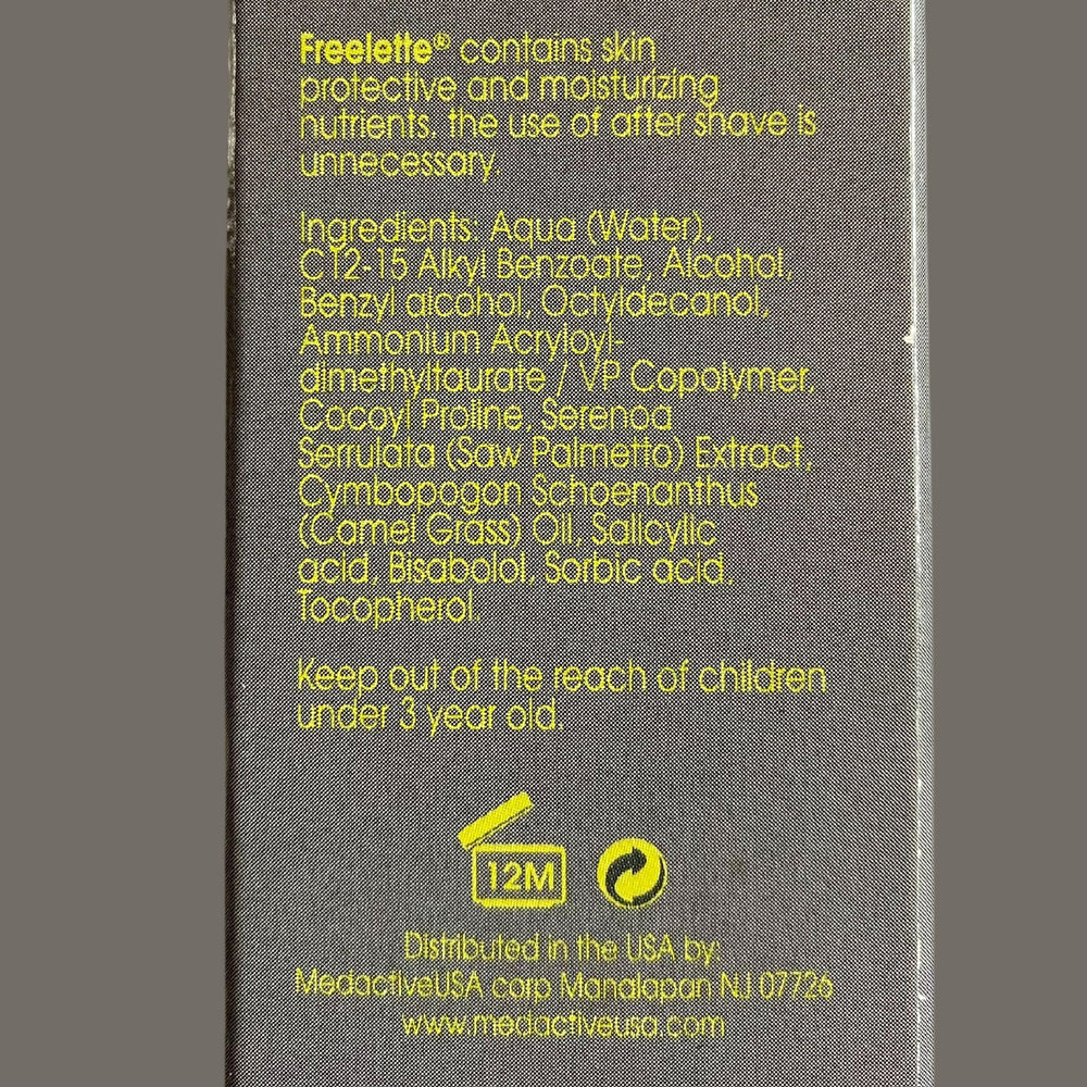 Pherolink Freelette laisse la peau prête pour l’après-rasage.