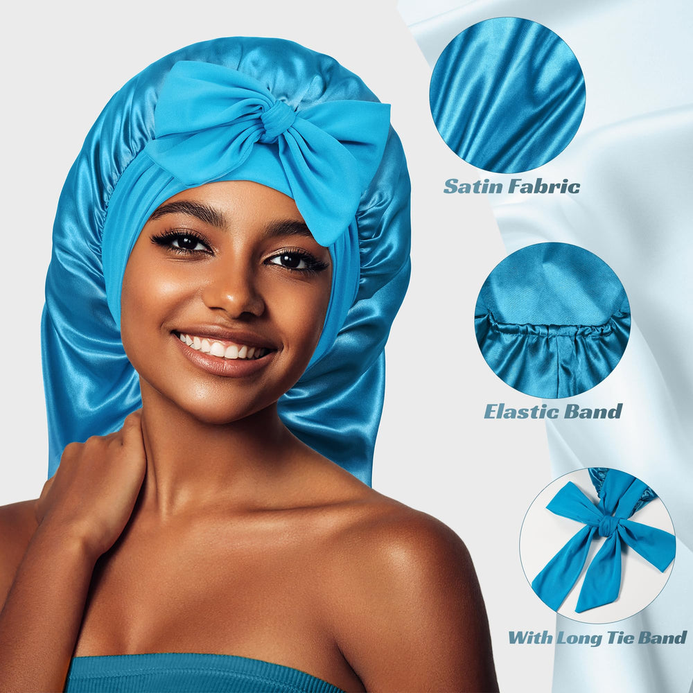 PHILIGHTS bonnet satin double-face réversible pour protéger les cheveux toute la nuit