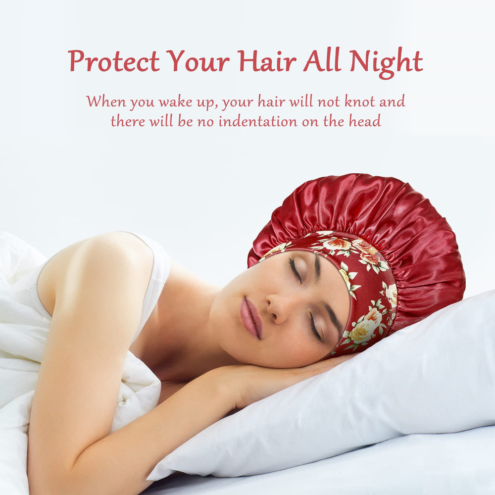 PHILIGHTS bonnet satin en couleurs variées et motifs, personnalise votre routine nocturne.