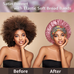 PHILIGHTS bonnet satin multifonction pour soins du visage et douche nocturne