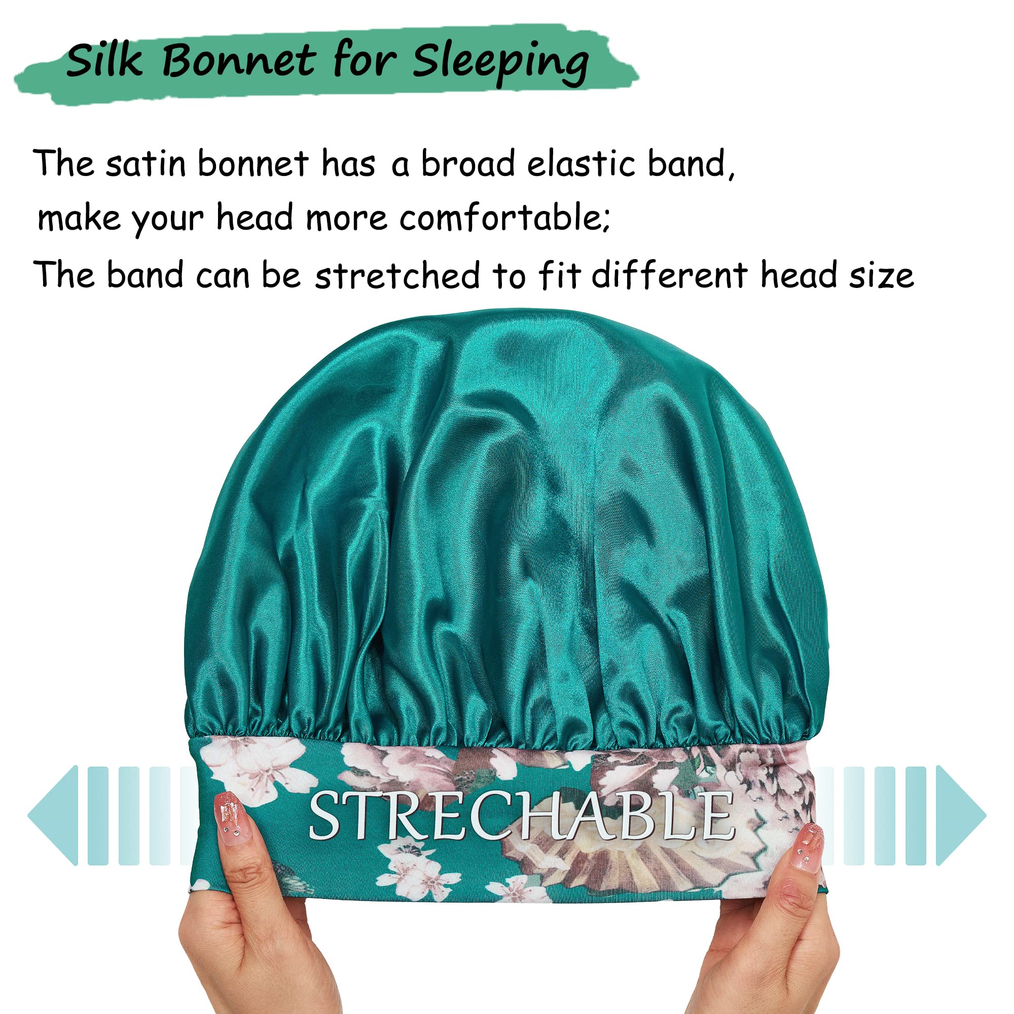 PHILIGHTS bonnet satin polyvalent, utile pour le soin du visage et le bain.