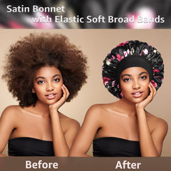 PHILIGHTS bonnet satin usage multiple lors du soin du visage et des tâches ménagères.