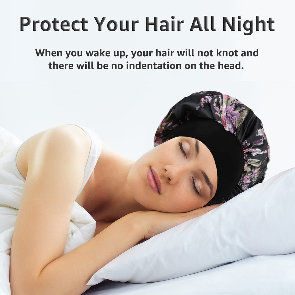 PHILIGHTS bonnet satin usage multifonction, idéal pour soins du visage et tâches domestiques.