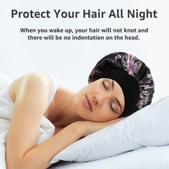 PHILIGHTS bonnet satin usage multifonction, idéal pour soins du visage et tâches domestiques.