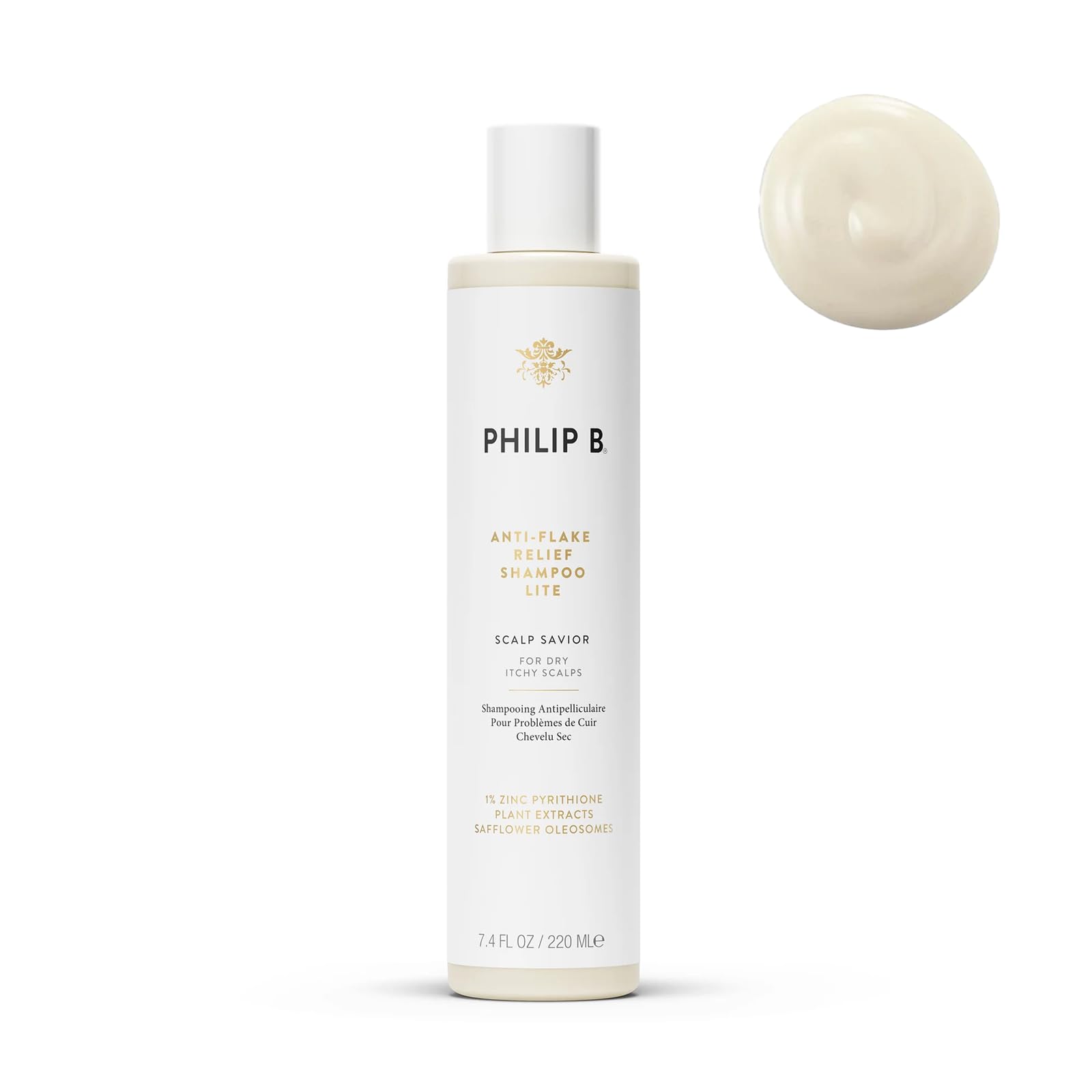 PHILIP B Anti-Flake Relief Shampoo Lite – bouteille élégante pour soin antipelliculaire