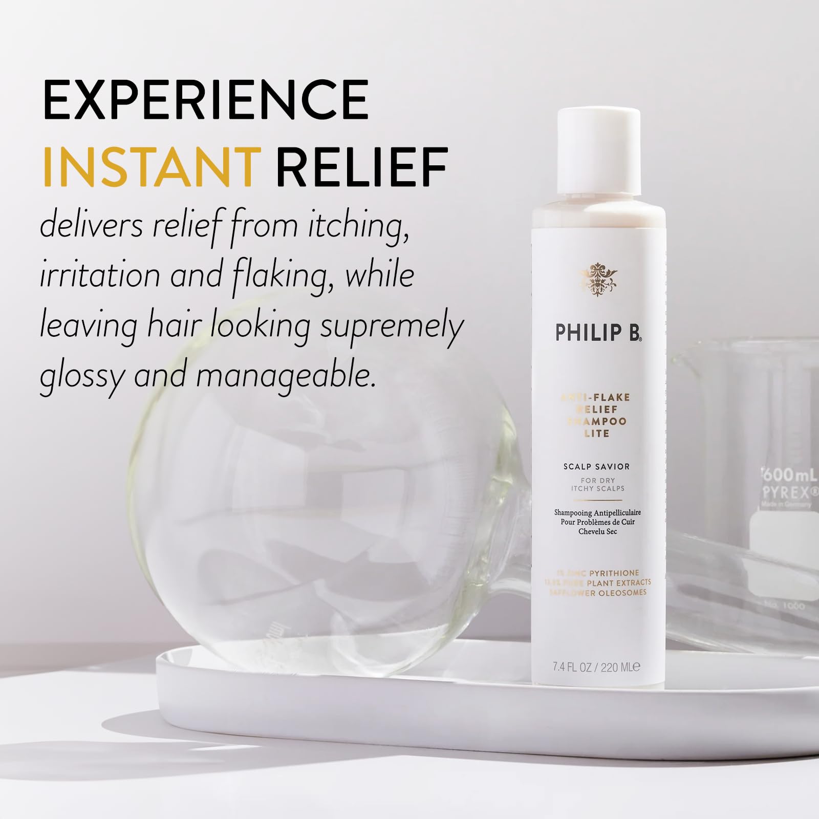PHILIP B Anti-Flake Relief Shampoo Lite – mousse douce pour soulager les irritations du cuir chevelu