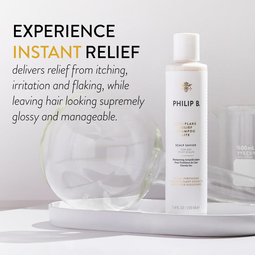 PHILIP B Anti-Flake Relief Shampoo Lite – mousse douce pour soulager les irritations du cuir chevelu