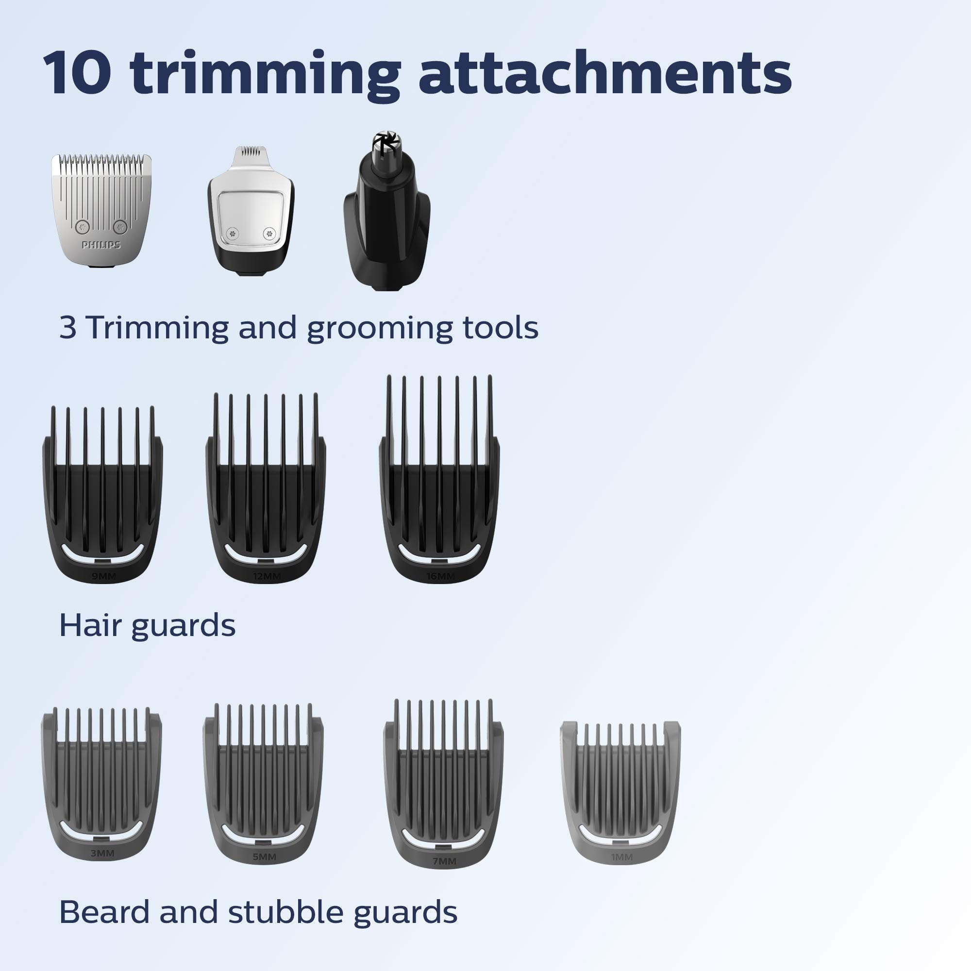 Philips Multigroom 3000 – garde stubble légère pour un look discret.