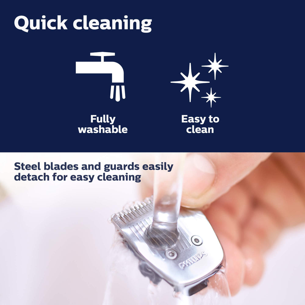 Philips Multigroom 3000 – gardes barbe 3 pour un style net.