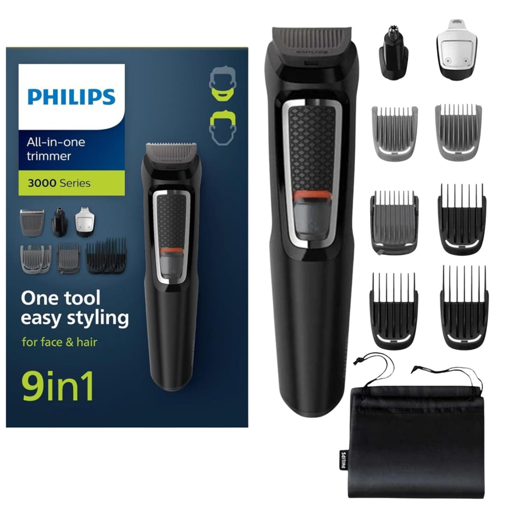 Kit Philips Norelco Multigroom 9-en-1 complet, prêt pour tous les looks.