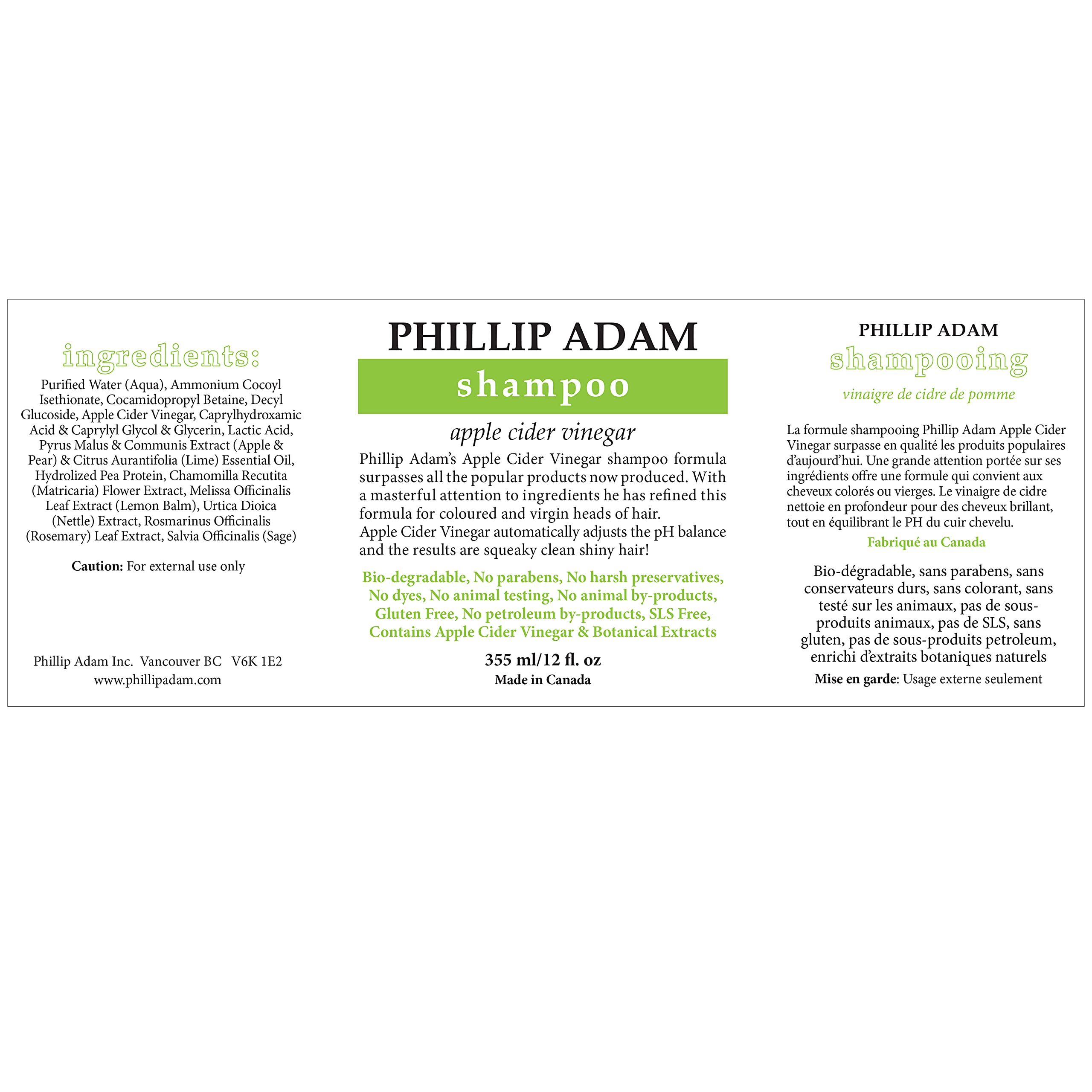 Phillip Adam Shampoo lather demonstrating gentle cleansing foam.