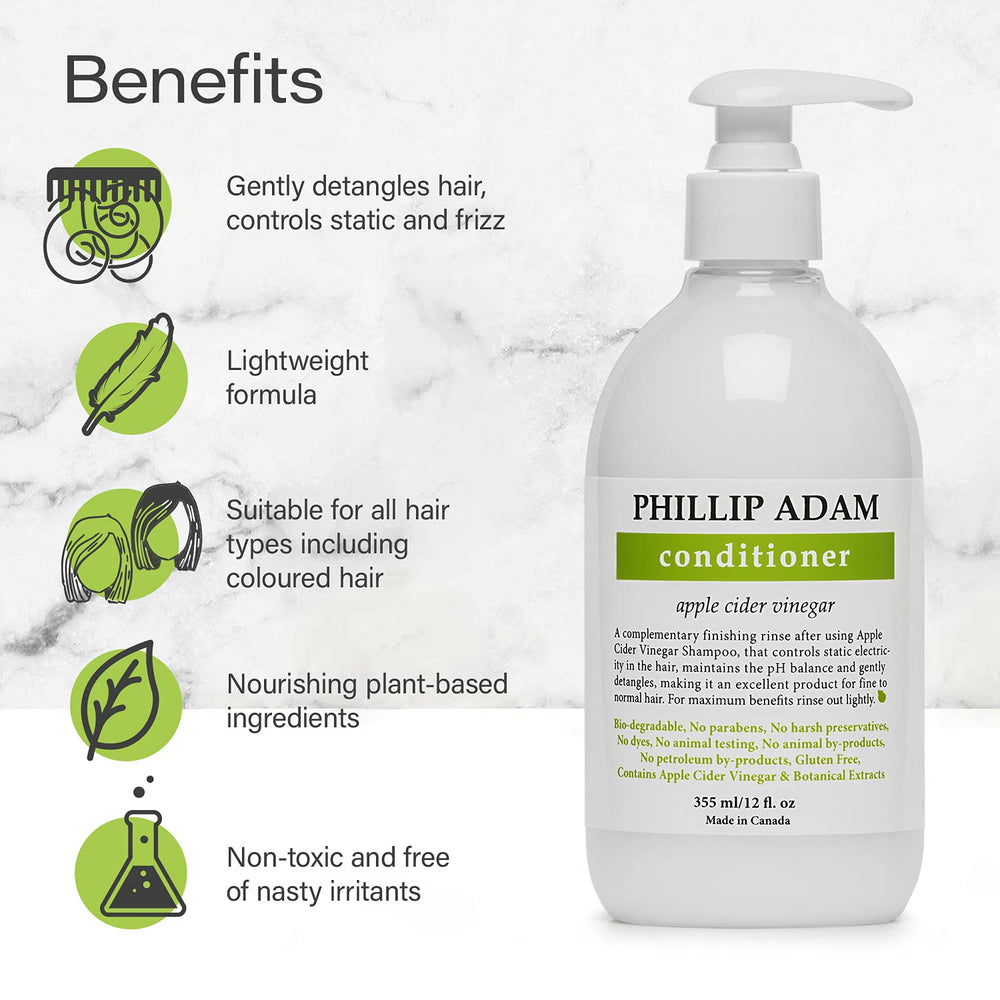 Emballage Phillip Adam sans parabènes et sans colorants.