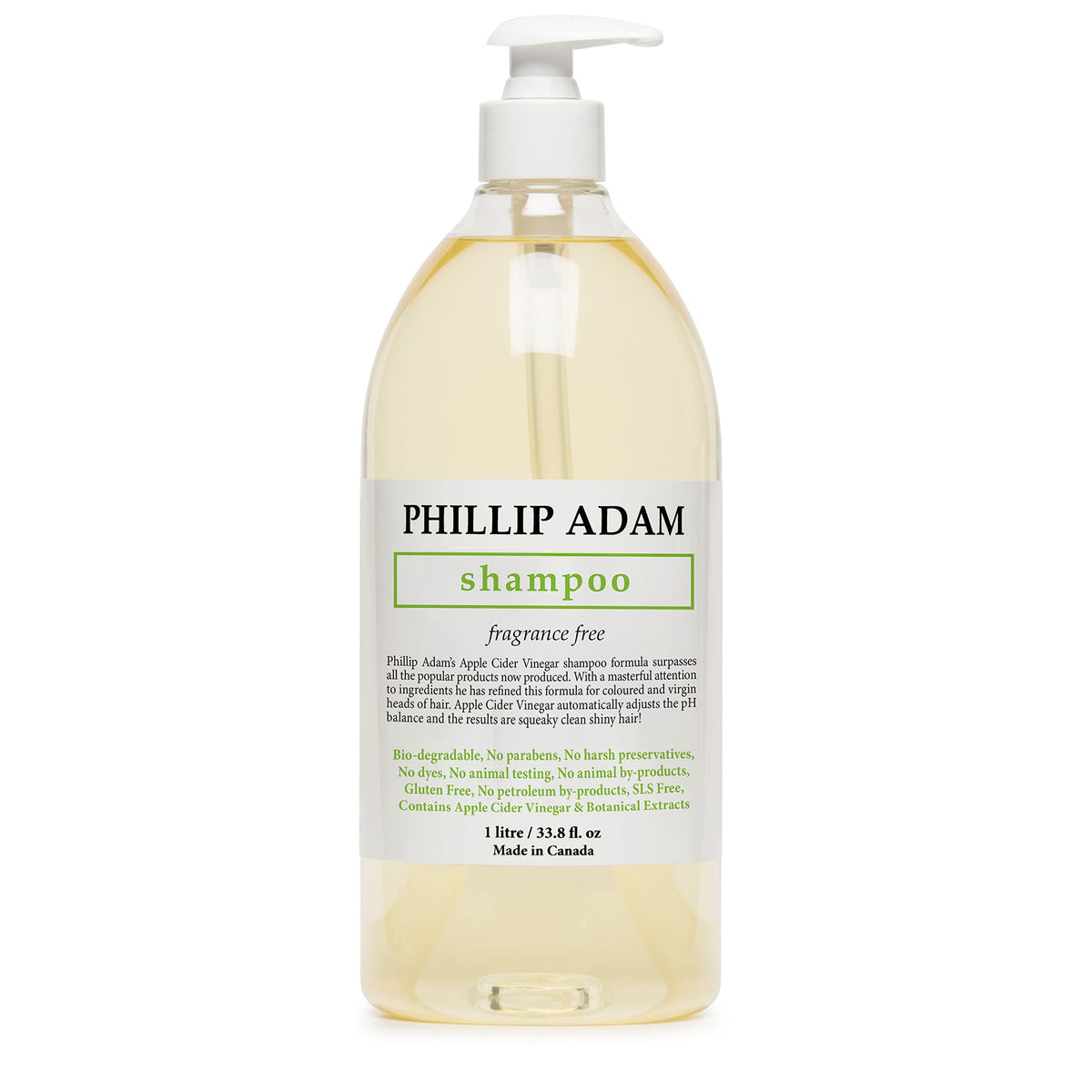 Phillip Adam Shampoing sans parfum, bouteille: équilibre cuir chevelu et cheveux.