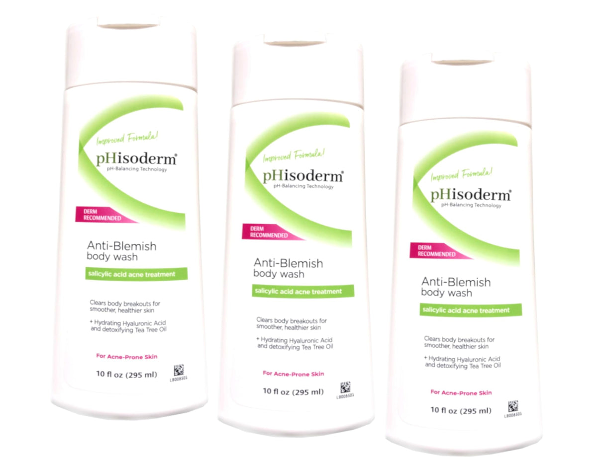 Phisoderm, bouteille anti-imperfections prête pour la douche, pratique et efficace.
