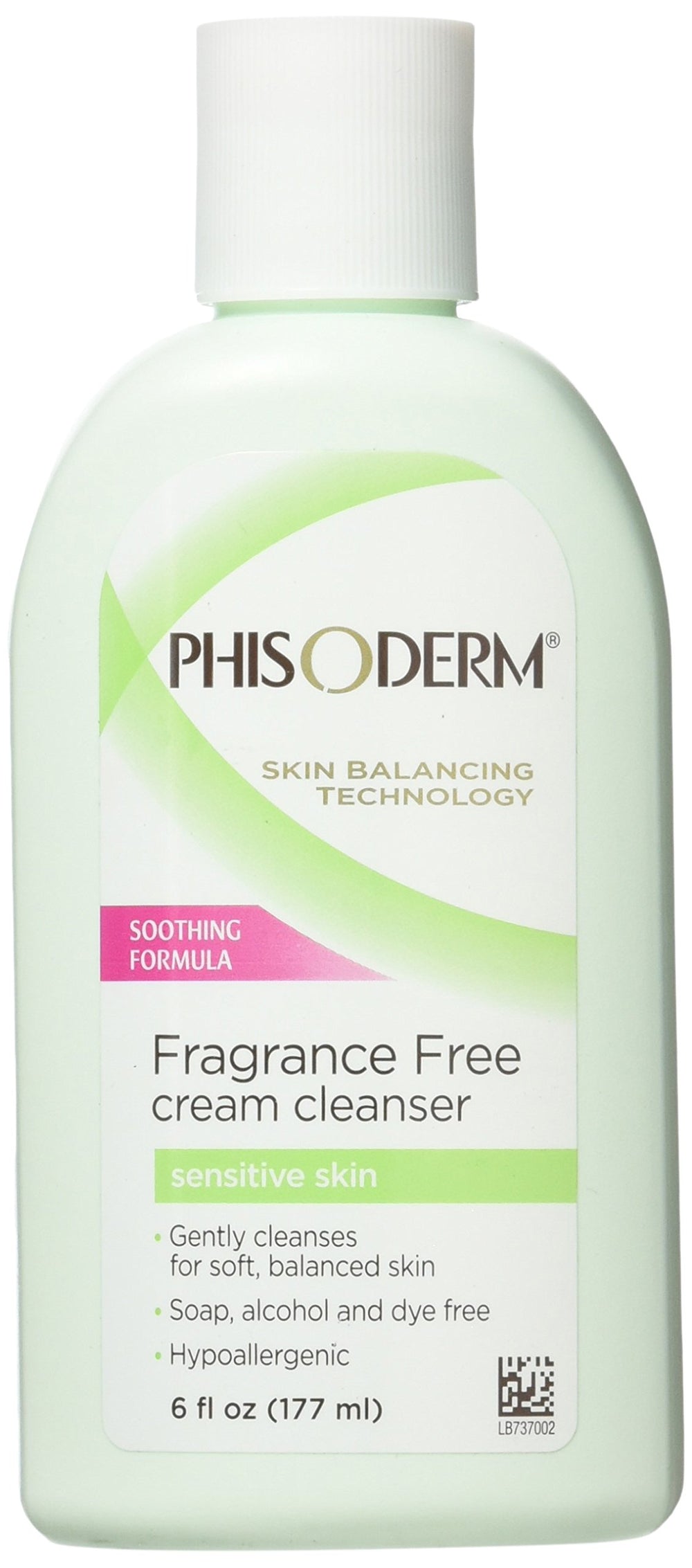 Phisoderm Crème Nettoyante sans parfum — bouteille vue face, douceur adaptée à la peau sensible.