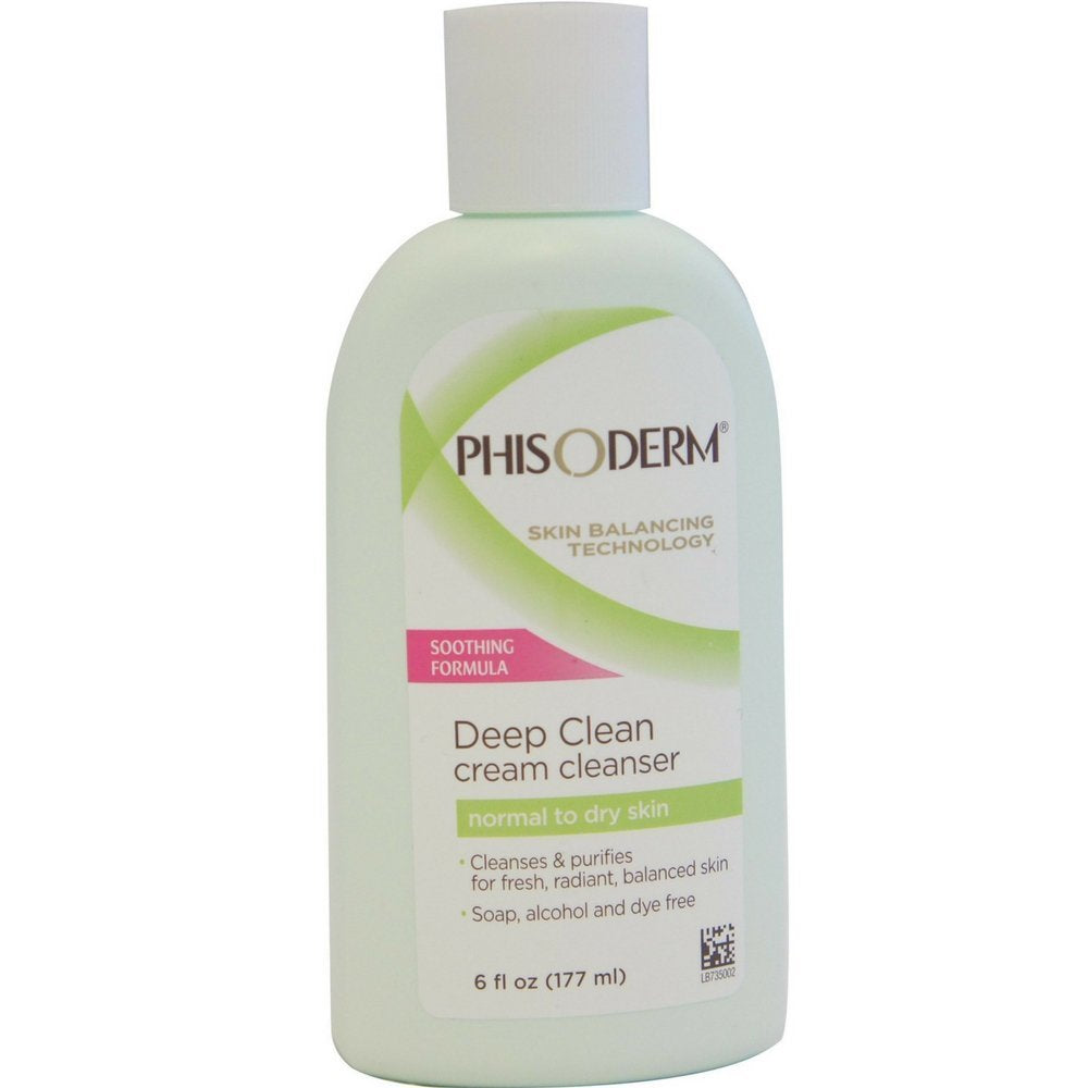 Phisoderm Crème Nettoyante Visage – bouteille 177 ml, nettoie en douceur tout en hydratant.