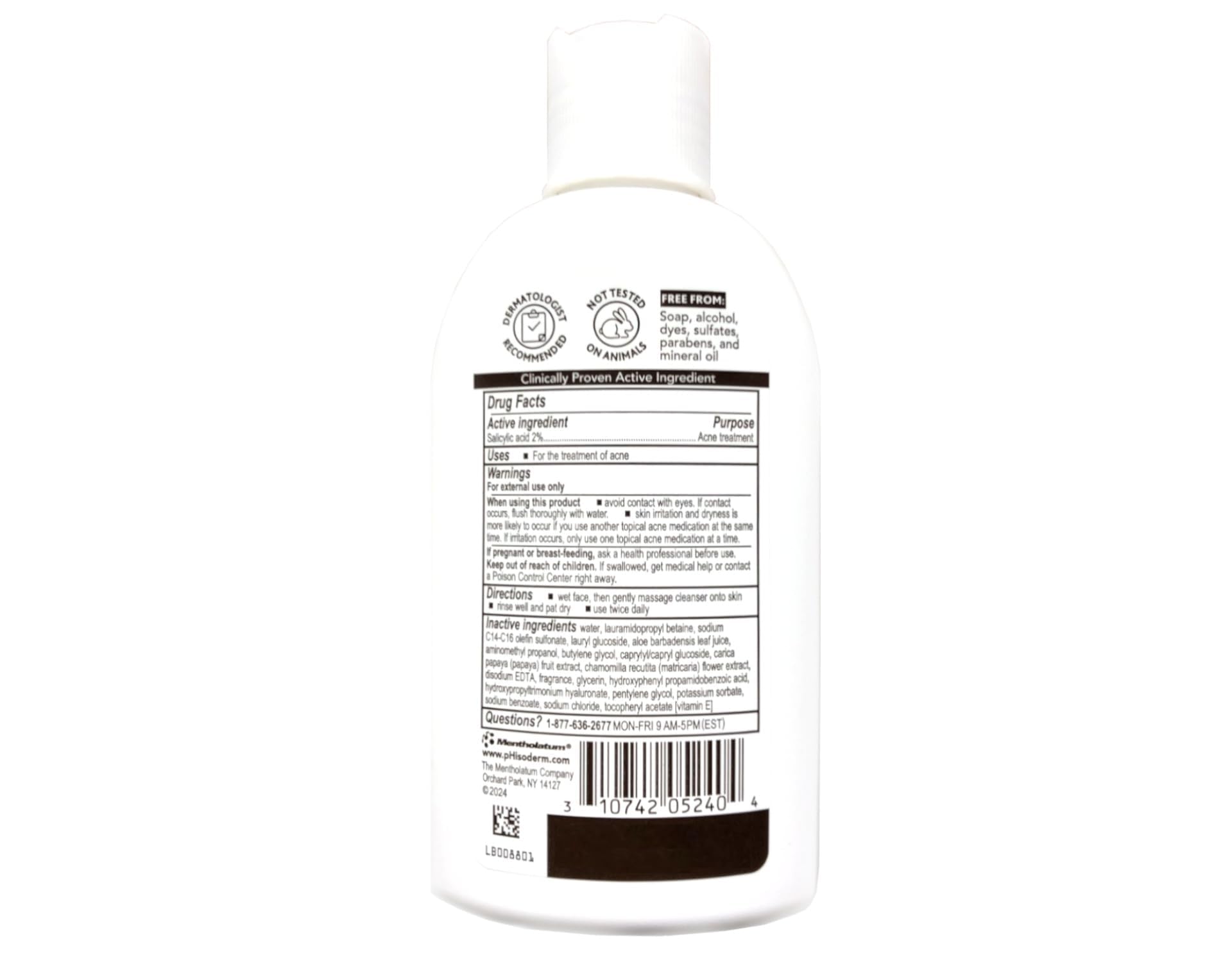 Texture gel clarifiante Phisoderm pour une peau nette et douce.