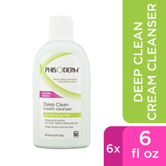 Phisoderm nettoyant visage sans colorant, soin doux pour la peau.