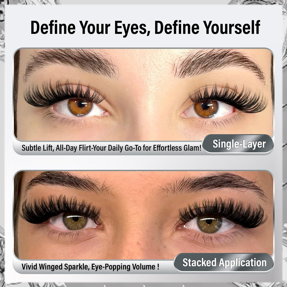 PHKERATA Flora Lash Clusters, bande ultra-fin, confort durable et pose aisée.