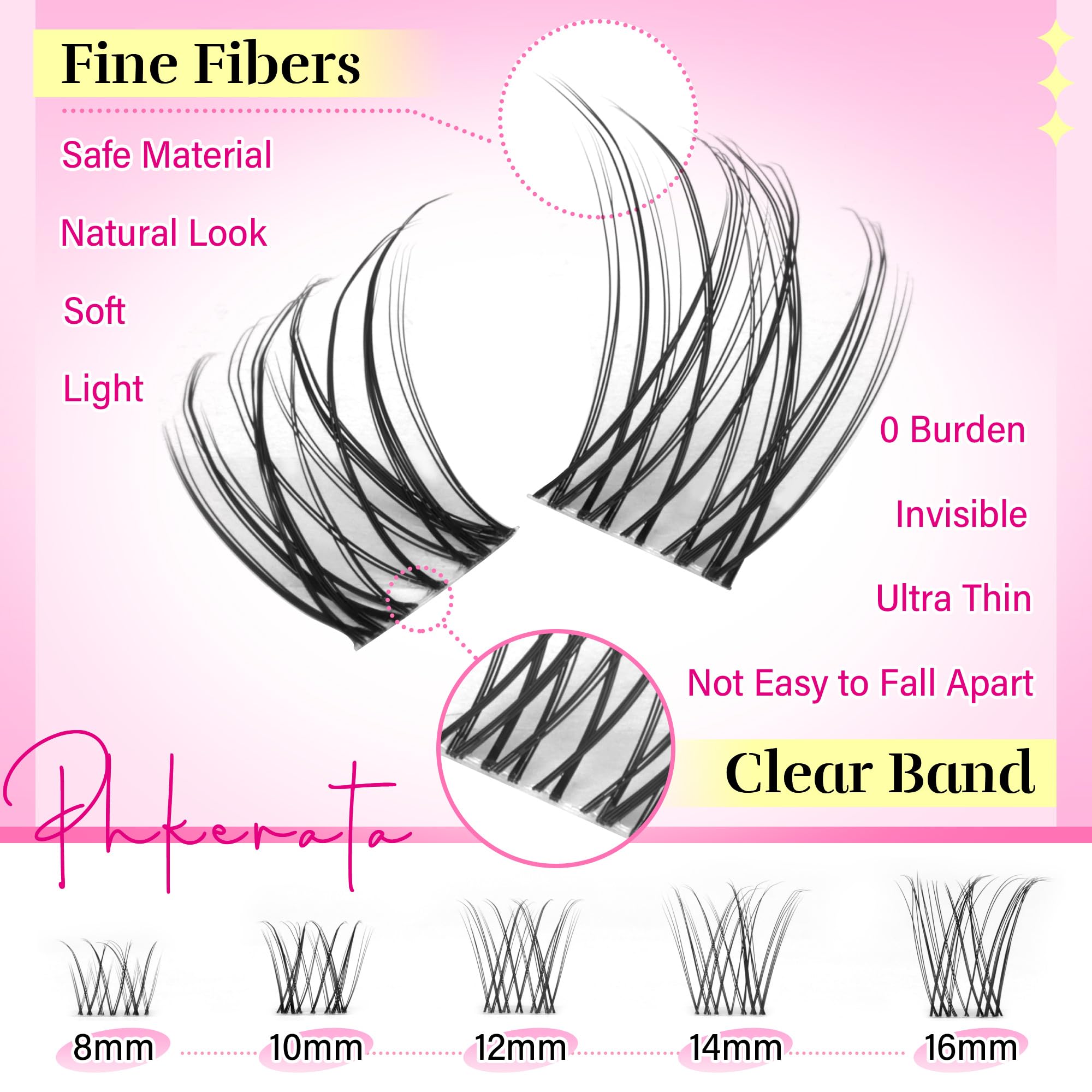 PHKERATA pinces a cils precisess pour placer les clusters facilement